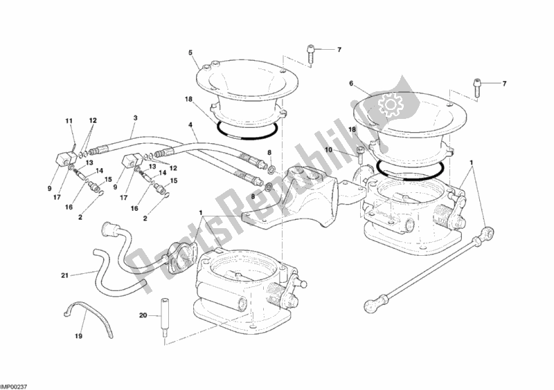 Toutes les pièces pour le Corps De Papillon du Ducati Superbike 999 RS 2005